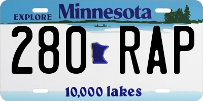 MN license plate 280RAP