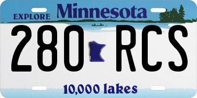 MN license plate 280RCS
