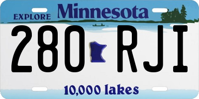 MN license plate 280RJI
