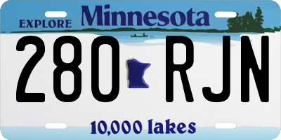 MN license plate 280RJN