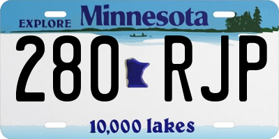 MN license plate 280RJP