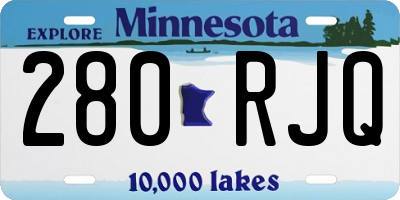 MN license plate 280RJQ