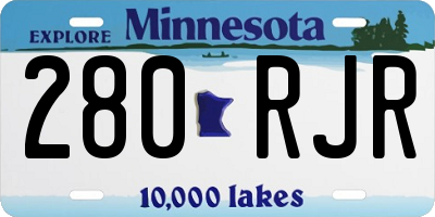 MN license plate 280RJR