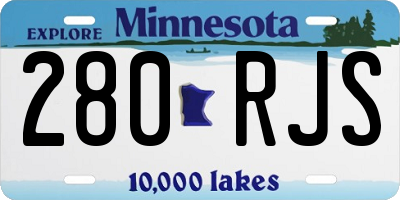 MN license plate 280RJS