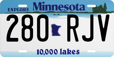 MN license plate 280RJV