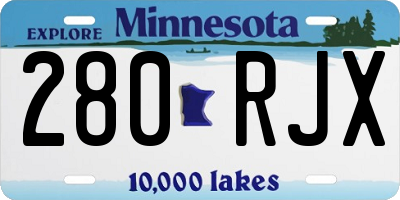 MN license plate 280RJX