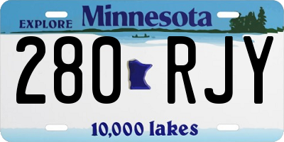MN license plate 280RJY