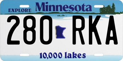 MN license plate 280RKA