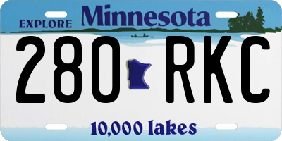 MN license plate 280RKC