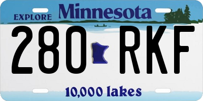 MN license plate 280RKF