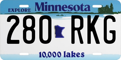 MN license plate 280RKG