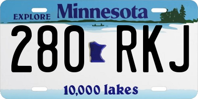 MN license plate 280RKJ