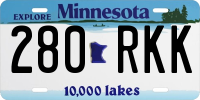 MN license plate 280RKK