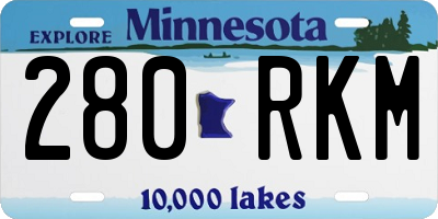 MN license plate 280RKM