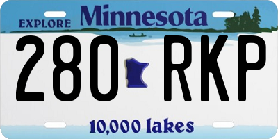 MN license plate 280RKP