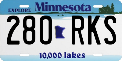 MN license plate 280RKS