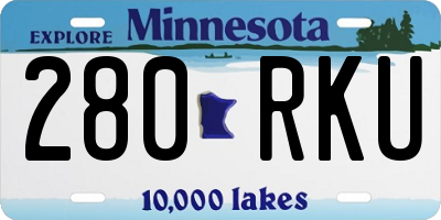 MN license plate 280RKU