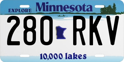 MN license plate 280RKV