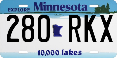 MN license plate 280RKX