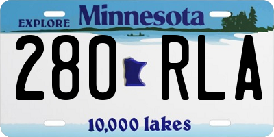MN license plate 280RLA