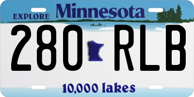 MN license plate 280RLB