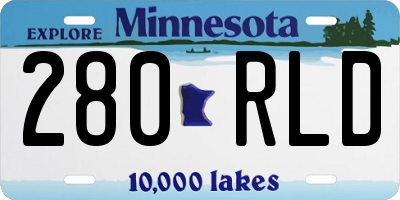 MN license plate 280RLD