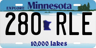 MN license plate 280RLE