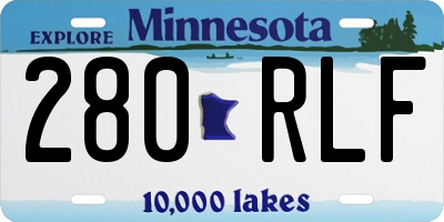 MN license plate 280RLF