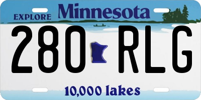 MN license plate 280RLG