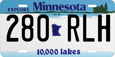 MN license plate 280RLH
