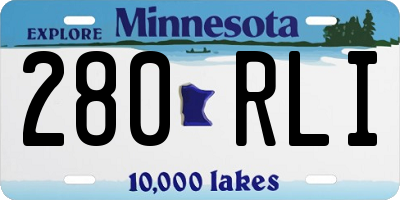 MN license plate 280RLI