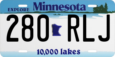 MN license plate 280RLJ