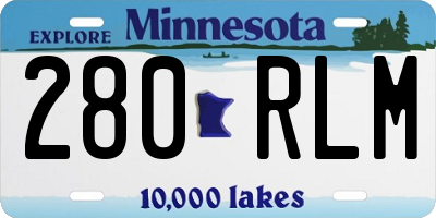 MN license plate 280RLM