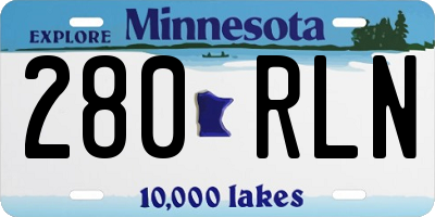 MN license plate 280RLN