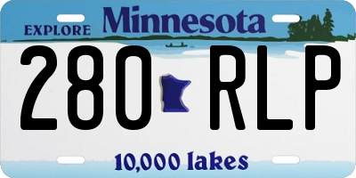 MN license plate 280RLP