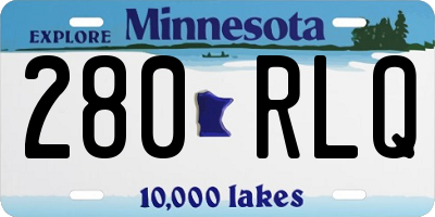 MN license plate 280RLQ