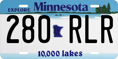 MN license plate 280RLR