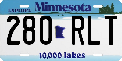 MN license plate 280RLT