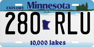 MN license plate 280RLU