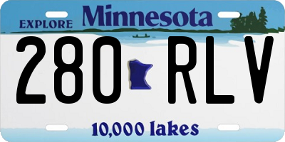 MN license plate 280RLV