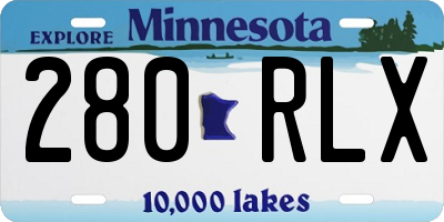 MN license plate 280RLX