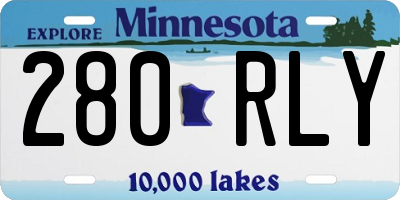 MN license plate 280RLY