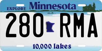 MN license plate 280RMA