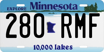 MN license plate 280RMF