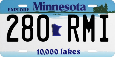 MN license plate 280RMI