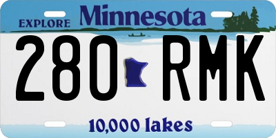 MN license plate 280RMK
