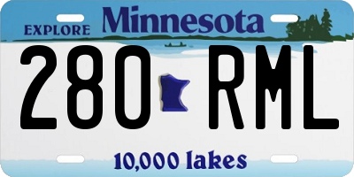MN license plate 280RML