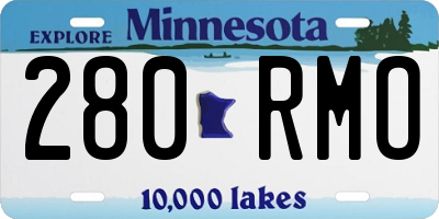 MN license plate 280RMO