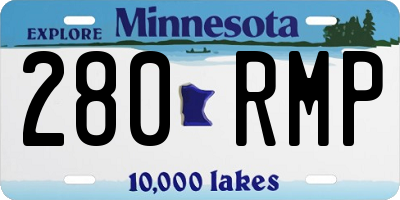 MN license plate 280RMP