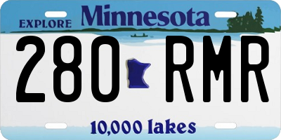 MN license plate 280RMR